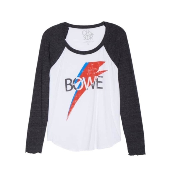 Chaser Tops - NWT Chaser Bowie Raglan Tee - White - XS
